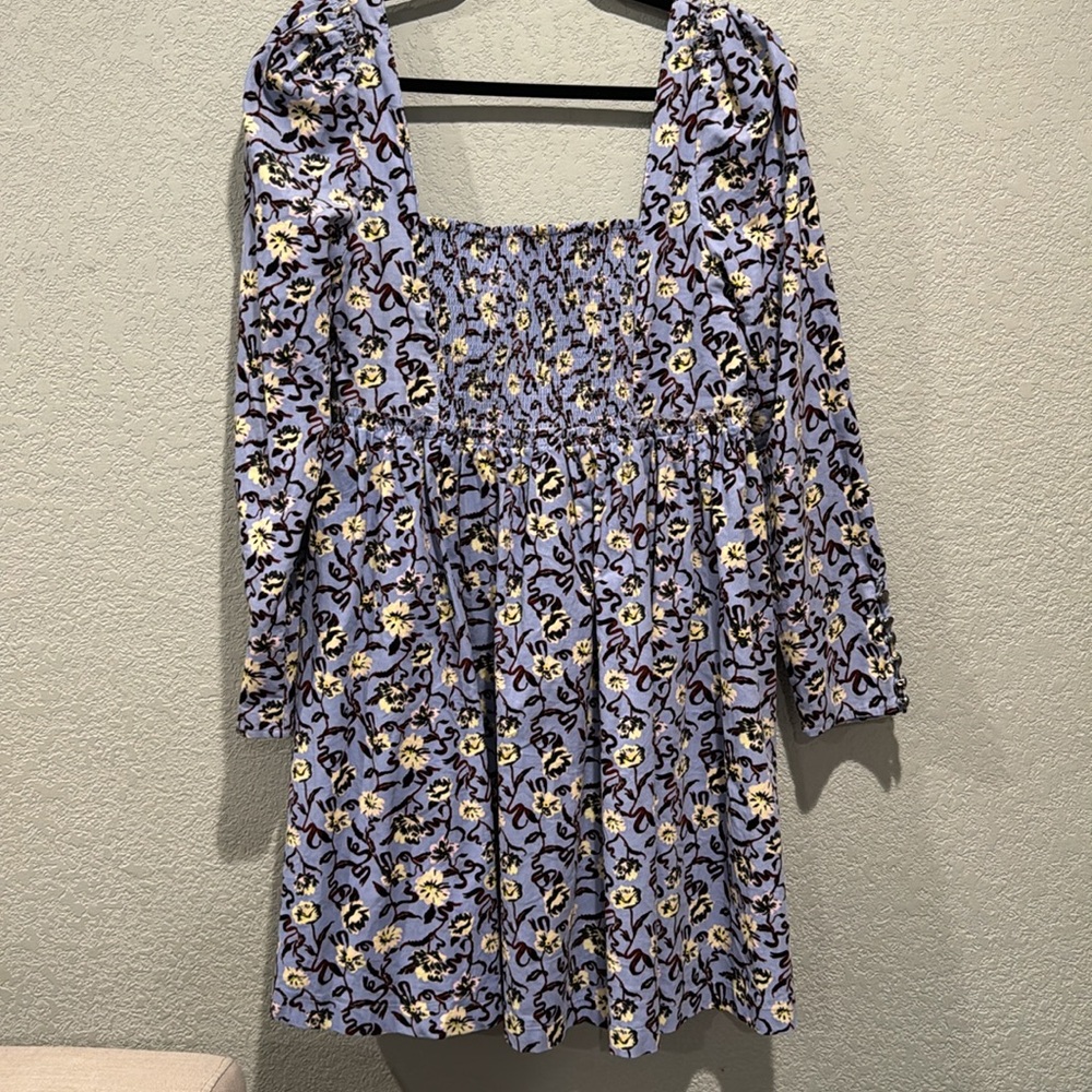 FREE PEOPLE NWOT Floral Corduroy Mini Dress for Fall/Summer - Picture 8 of 10